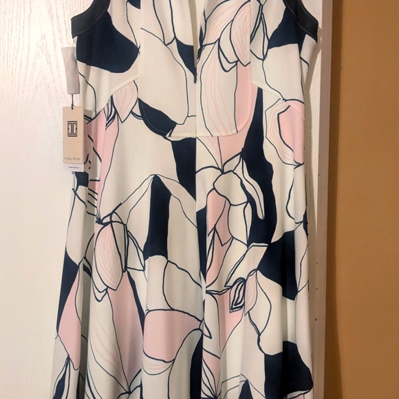 Ivanka Trump Ivory, Pink & Navy Dress - Picture 5 of 7